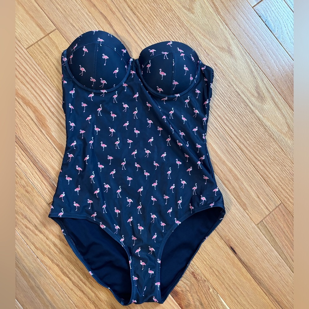 Gap one piece flamingo bandeau bathing suit